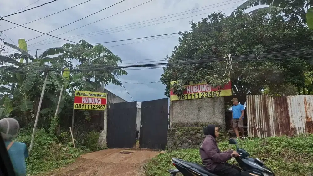Lahan 546m untuk gudang, kantor Jl Kaum Pandak Karadenan Cibinong