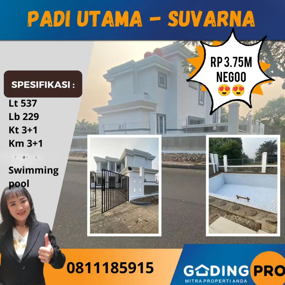 Rumah Mewah Di Jl. Padi Utama Lt. 537 Suvarna Cikupa Tangerang
