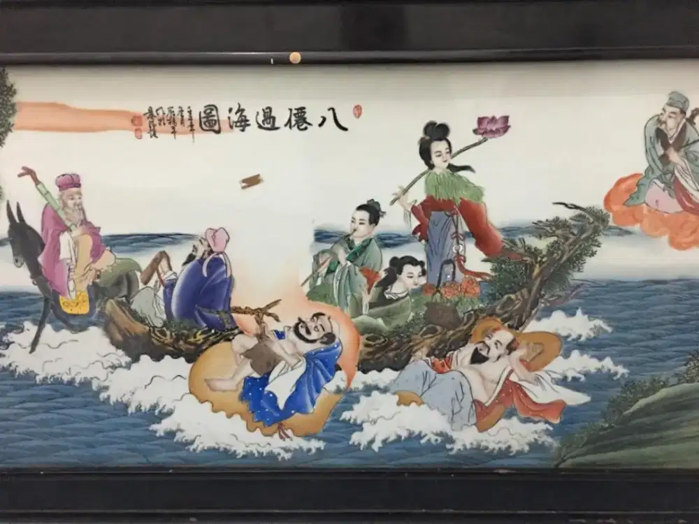 lukisan porselen antik jadul