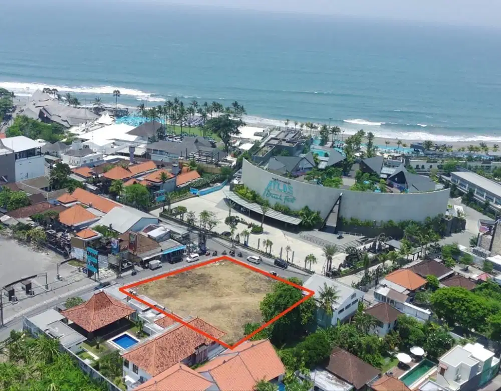 DIJUAL TANAH HOOK DEPAN ATLAS BEACH CLUB BERAWA CANGGU