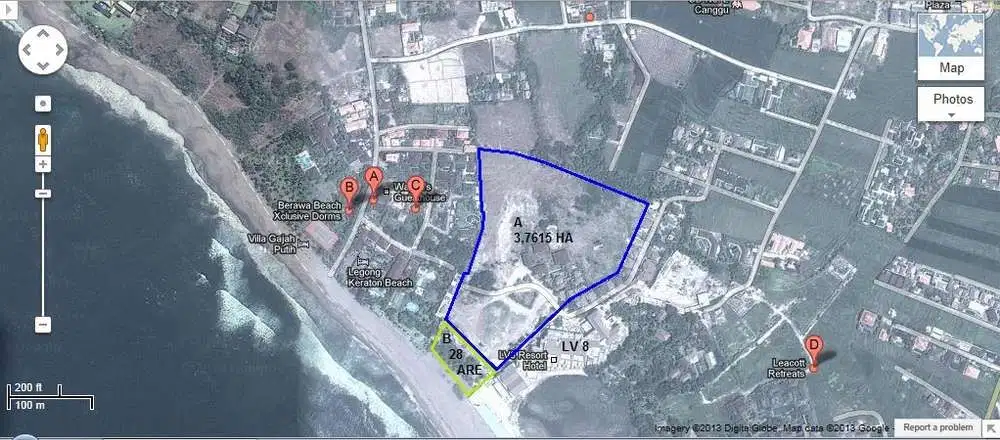 TANAH TEPI LAUT AREA PANTAI BERAWA