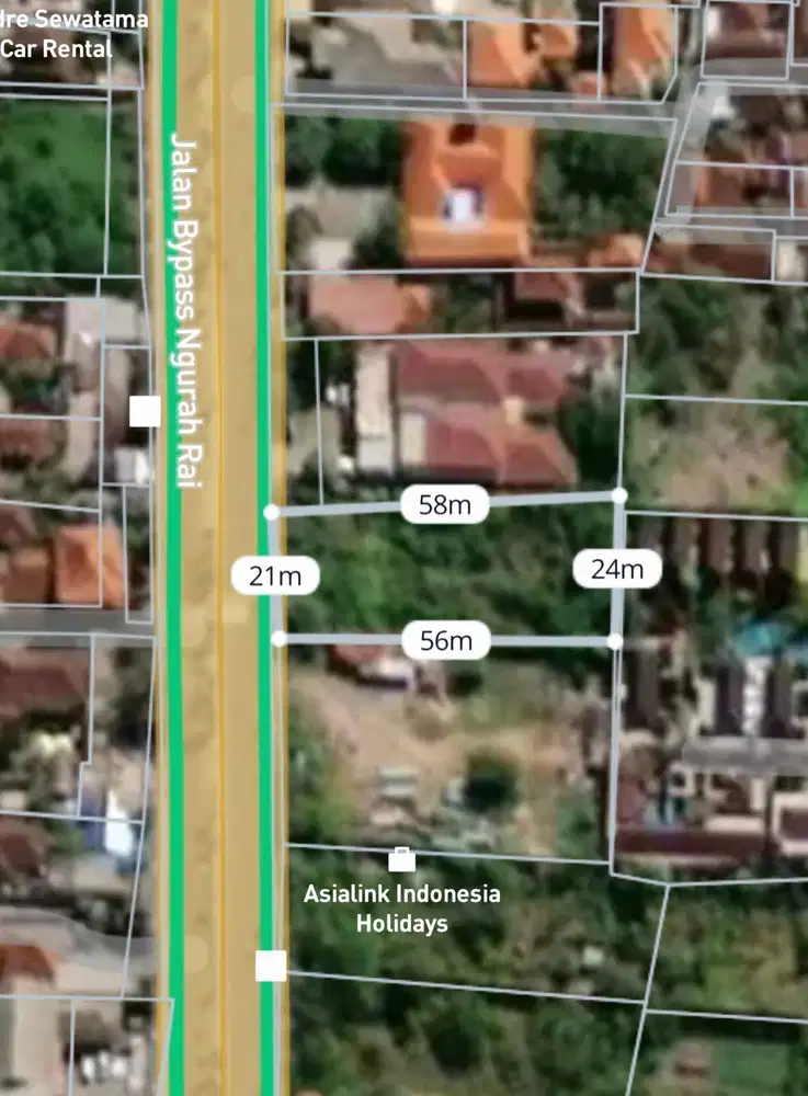 Dijual Tanah Kawasan Ramai Jalan By Pass Ngurah Rai Sanur