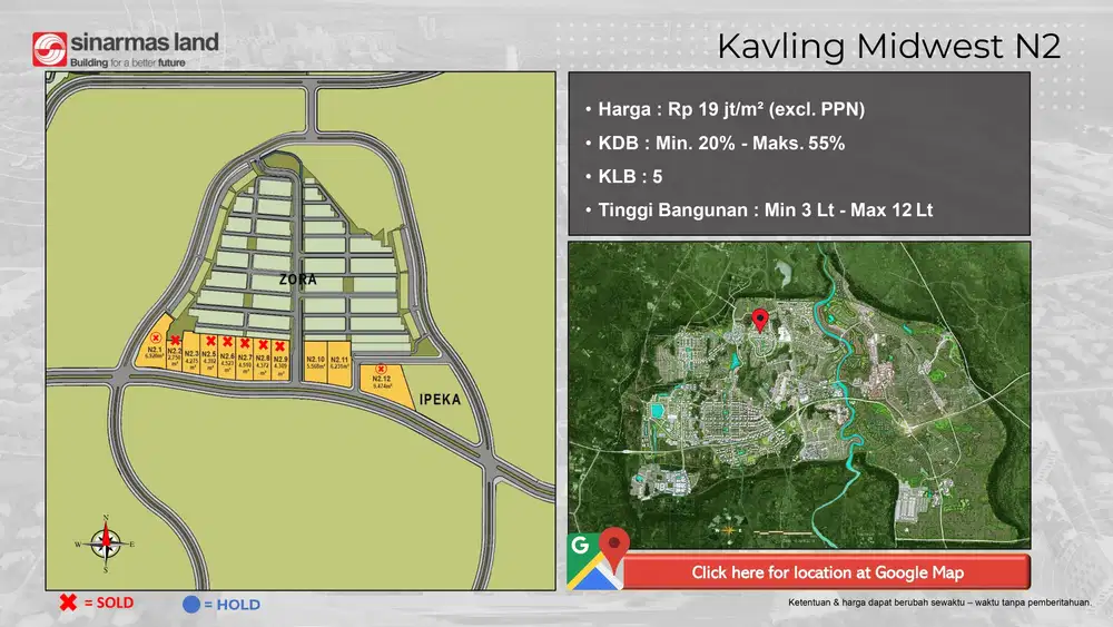 P69. Tanah Kavling Komersial Midwest BSD – Lokasi Premium The Zora
