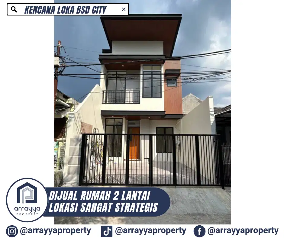 RUMAH BARU CANTIK 2 LANTAI KENCANA LOKA BSD .MRB51.