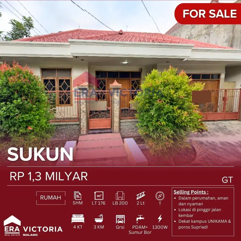Rumah djual mewah murah Sukun  Malang