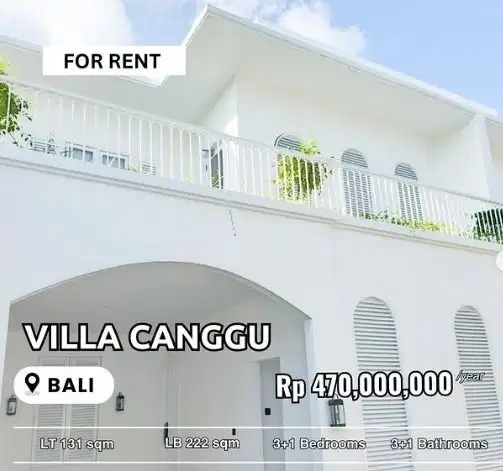 DIsewa Villa Canggu private pool 3BR Uk131m² at Denpasar Bali