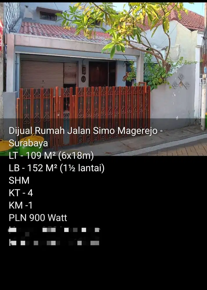 DiJual Cepat Rumah Apa Adanya Simomagerejo Surabaya.