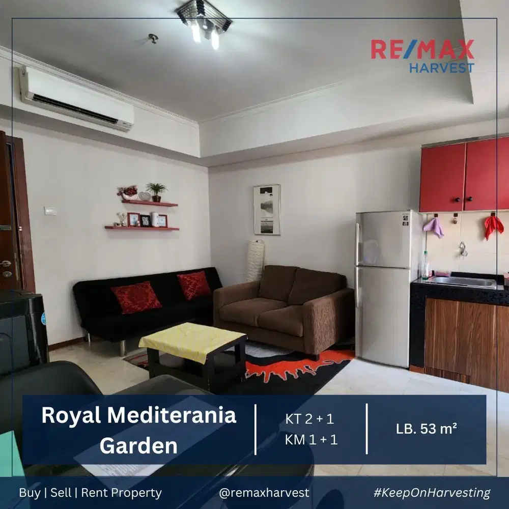 DIJUAL SANGAT MURAH ROYAL MEDITERANIA GARDEN 2+1BR JAKARTA BARAT