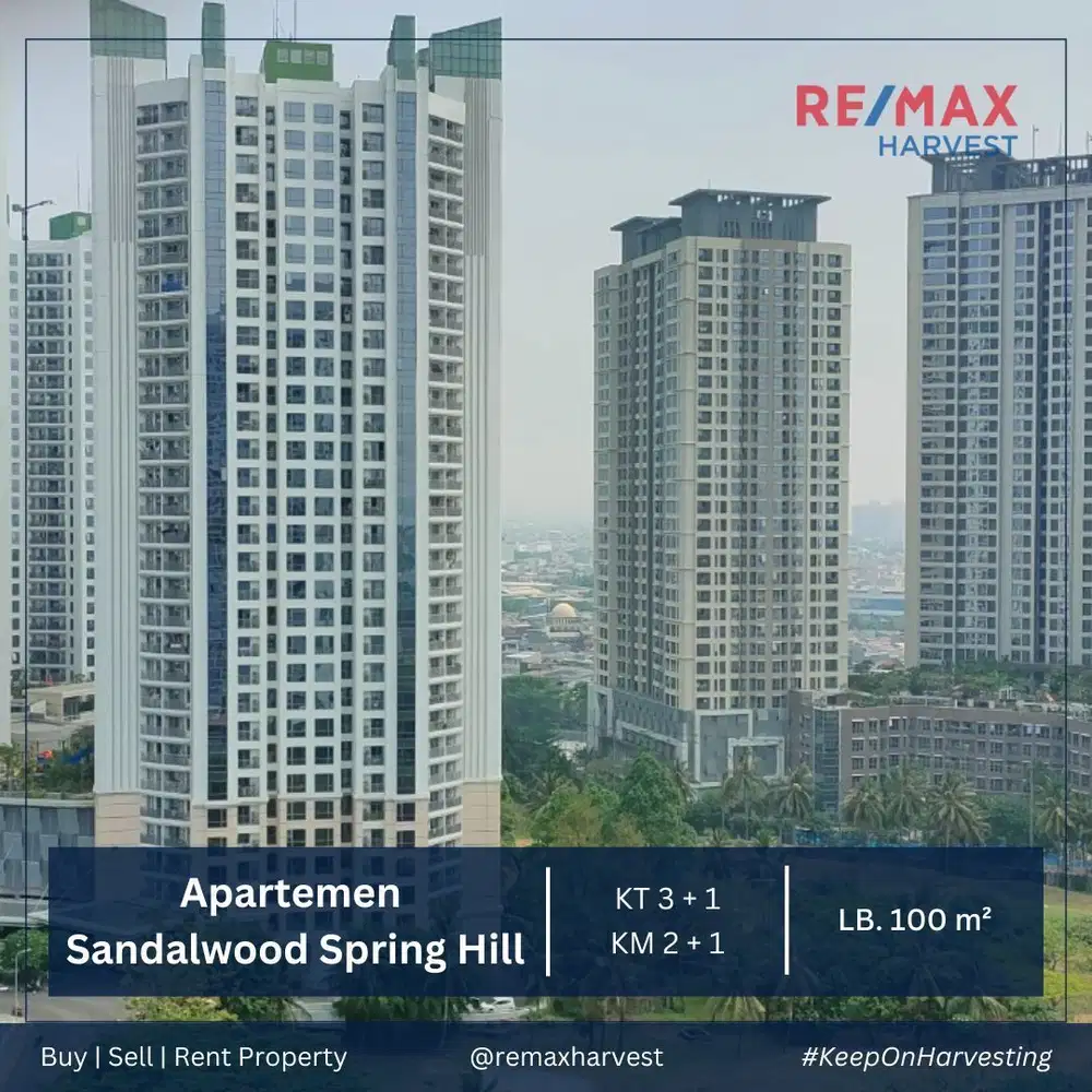 DIJUAL MURAH APARTEMEN SANDALWOOD SPRING HILL ADA 2UNIT KEMAYORAN