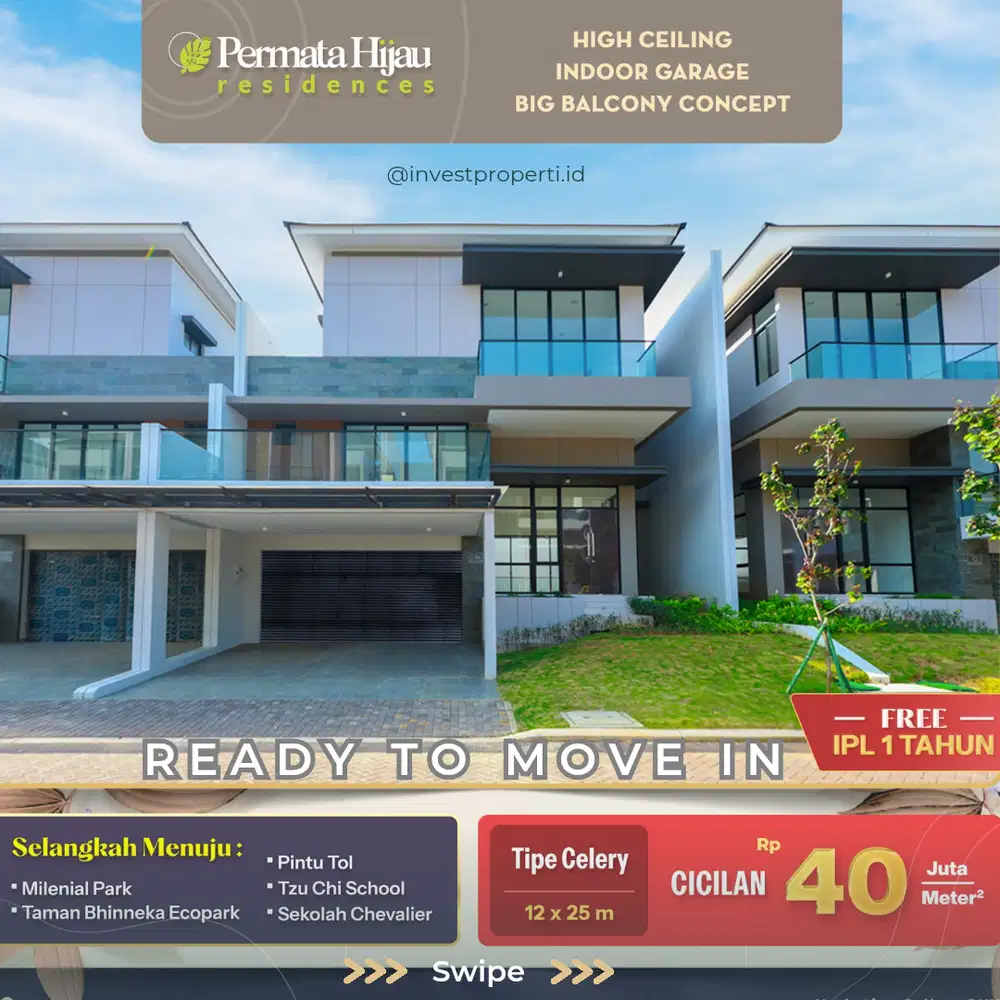 PERMATA HIJAU RESIDENCES - PIK2 Rumah Premium Siap Huni bisa KPR