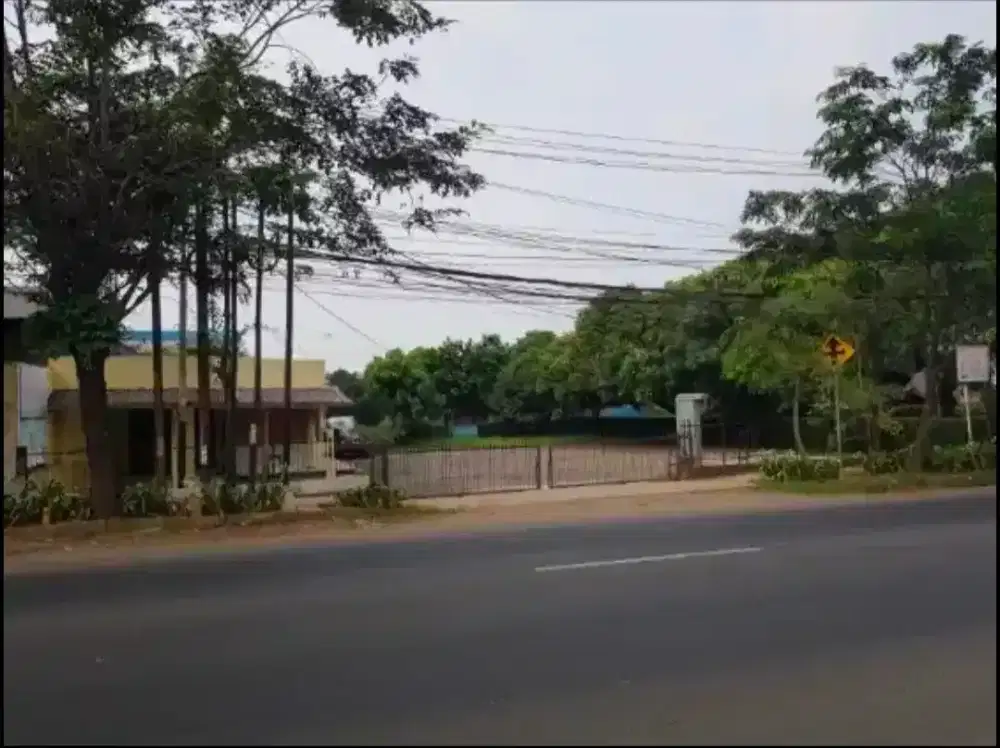 Disewakan tanah 1148m2 + bangunan utk gudang resto pinggir jl narogong