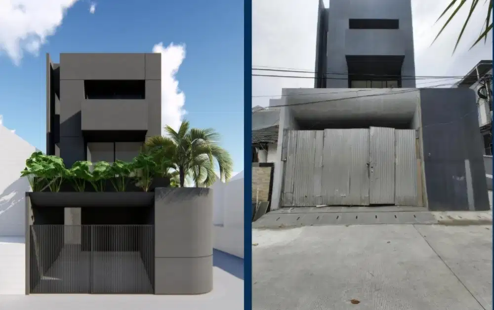 RUMAH BARU TAMAN RATU MINIMALIS MODERN 3 LANTAI SEMIFURNISH