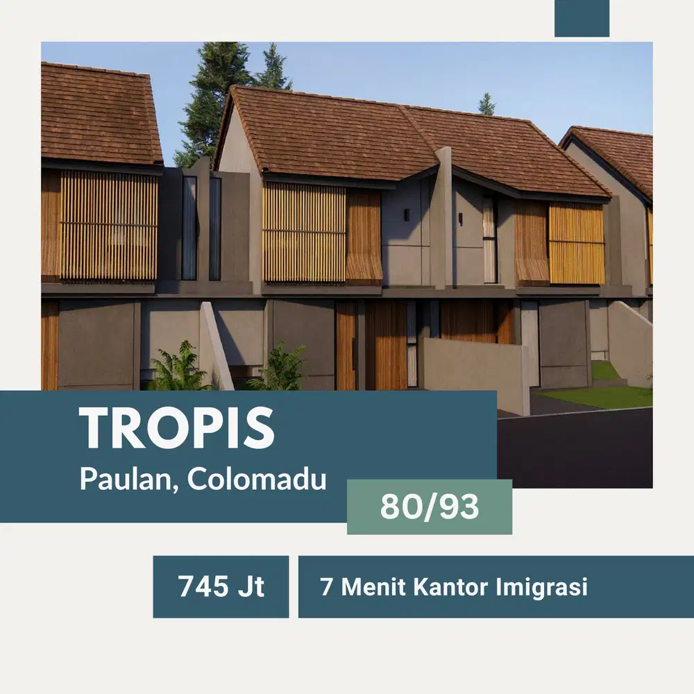 Rumah 2 Lt Colomadu, SHM Cash Bertahap, 3 Menit ke Superindo