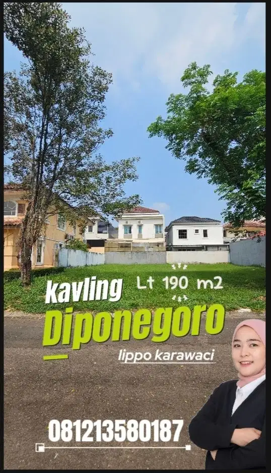 Dijual kavling murah di taman diponegoro lippo village