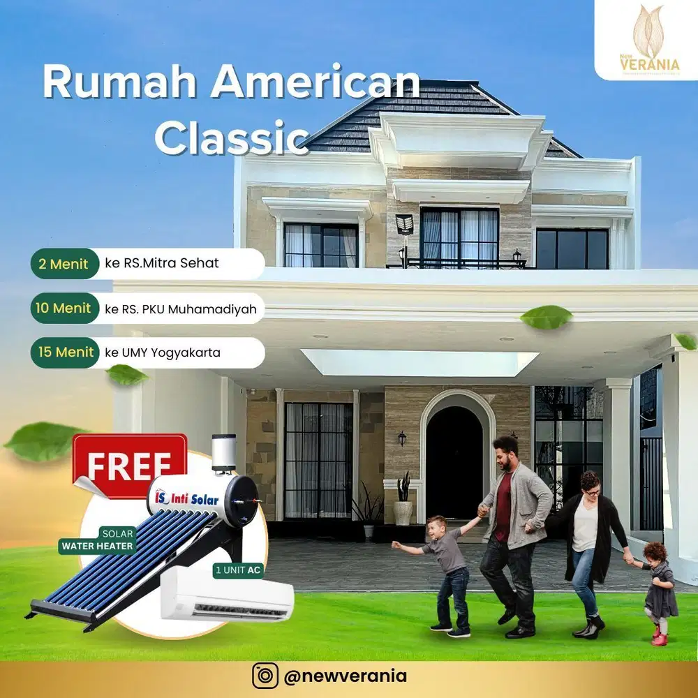 Rumah Mewah Jogja  American Style 2 Lantai Private Pool SHM + IMB