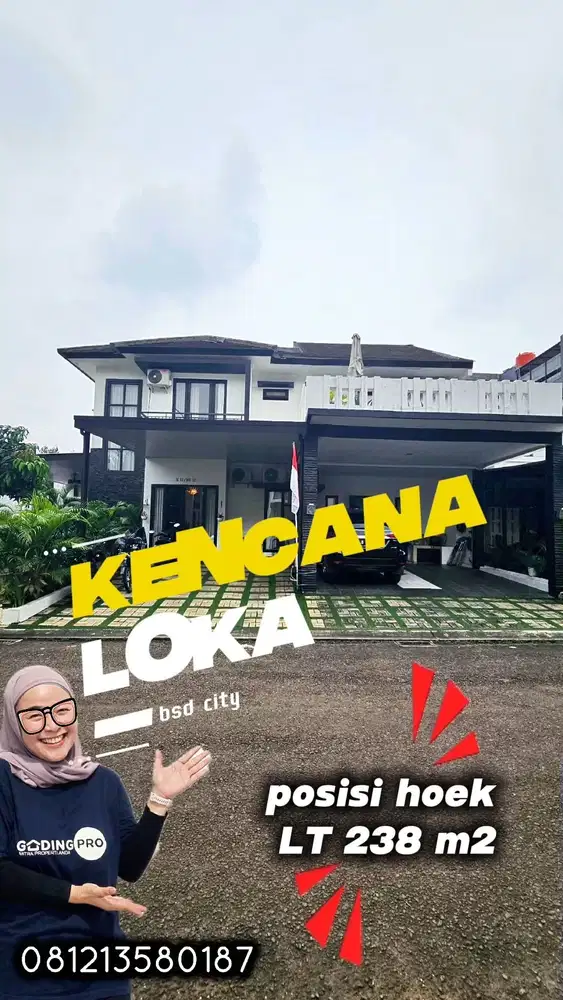 For sale Rumah Hoek Istimewa di Kencana Loka BSD City