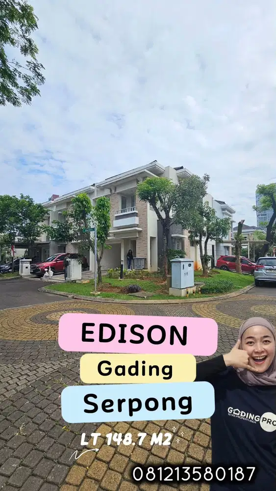 RUMAH hoek di jual murah di cluster edison Summarecon Serpong