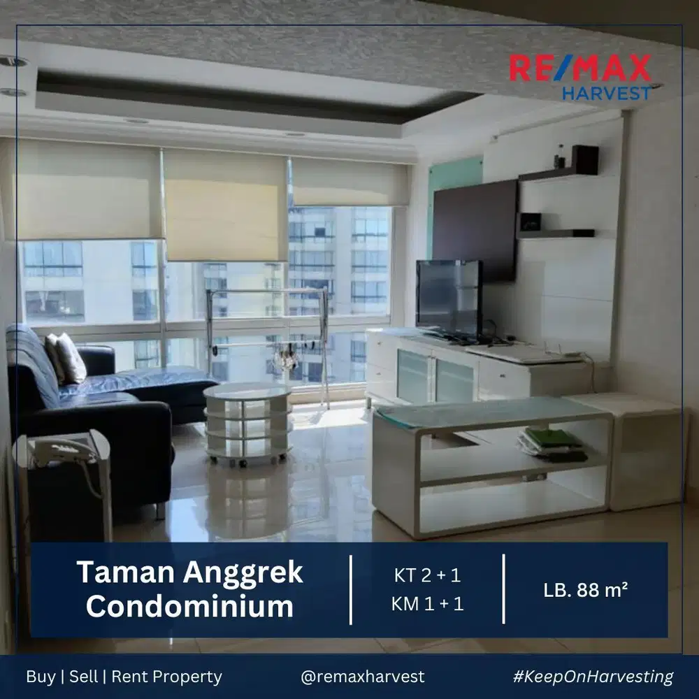 DIJUAL CEPAT & MURAH TAMAN ANGGREK CONDOMINIUM FULL FURNISH JKT BARAT