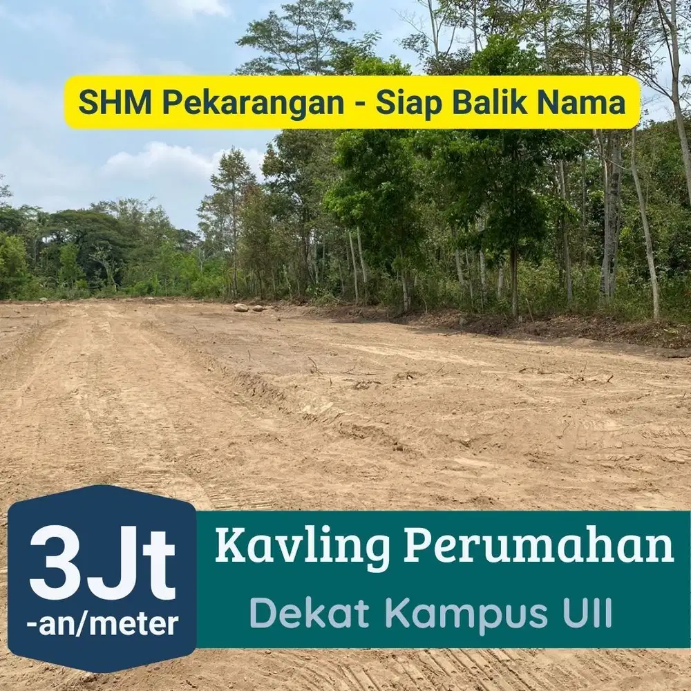 Dekat Banget ke Kampus UII, dijual Tanah Sleman: Siap AJB