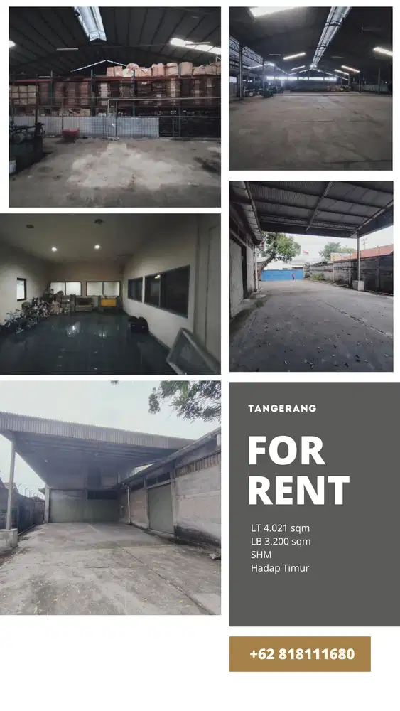 Disewakan Bekas Pabrik Jln.Padat Karya,Sukamulya Cikupa - Tangerang