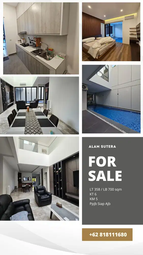 DIJUAL RUMAH HOEK CANTIK, MEWAH & MODERN Sutera Palmyra Alam Sutera