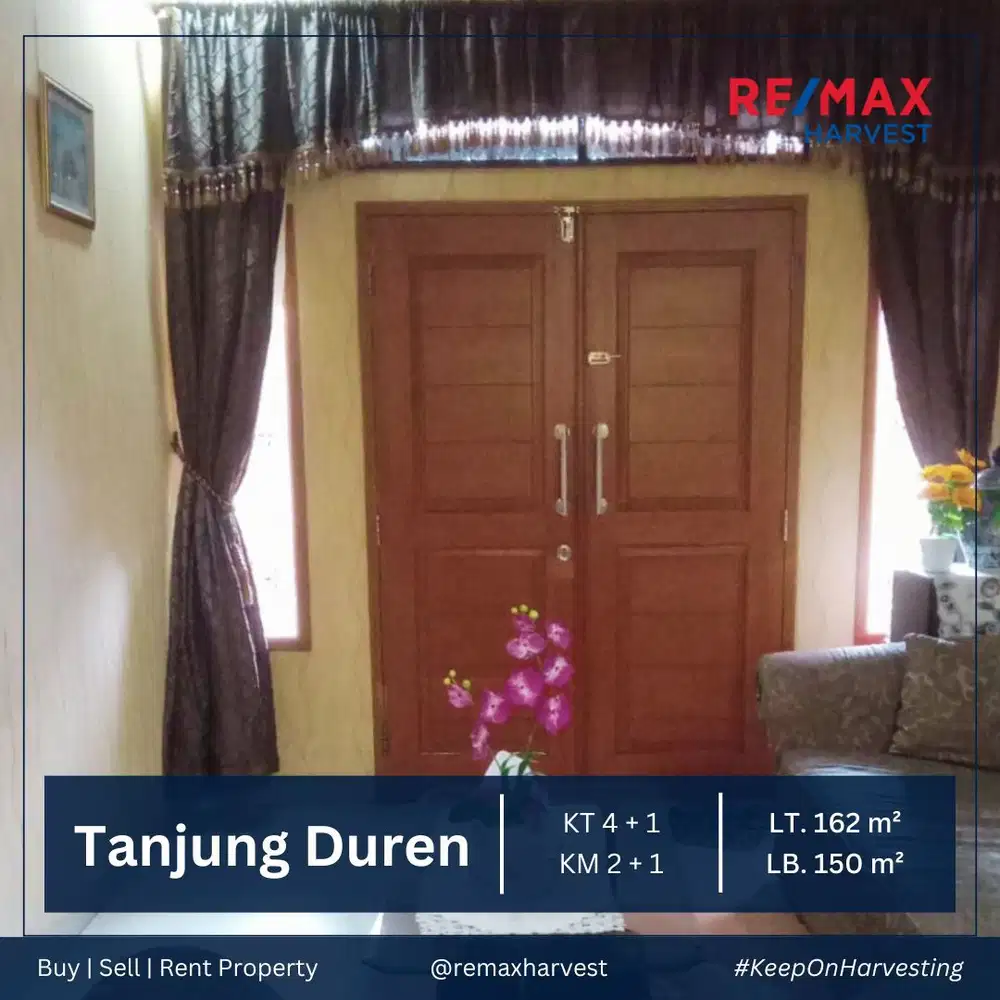 Dijual Cepat & Murah  Rumah Tanjung Duren, Jkt Barat