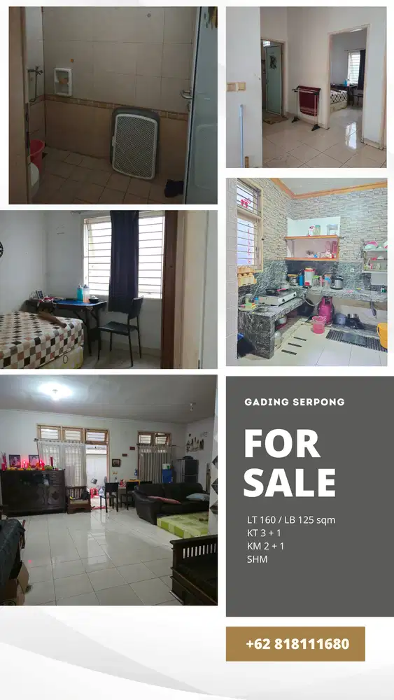 Dijual Murah Rumah Cluster Beryl Gading Serpong lokasi Bagus