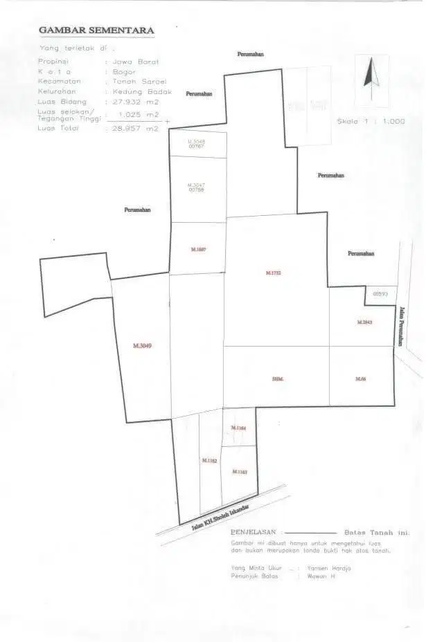 FOR SALE  LAHAN KOMERSIAL PREMIUM DI JALAN K.H. SHOLEH ISKANDAR, BOGOR