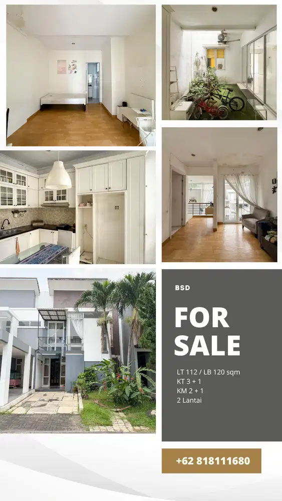 DIJUAL RUMAH CANTIK The Icon Cosmo BSD