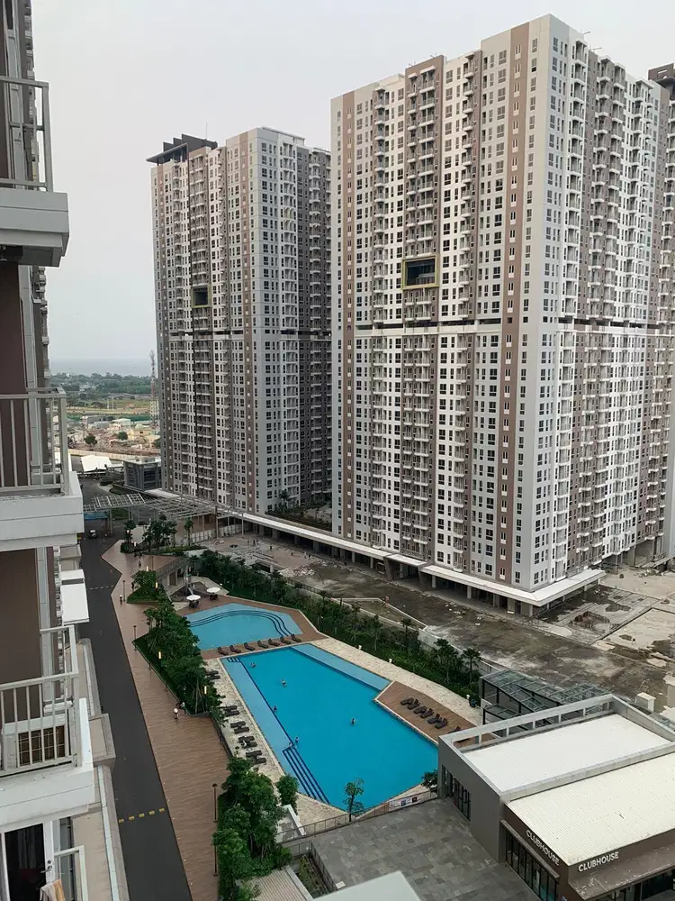 dijual apartement tokyo riverside 2 bedroom hoek view pool 38 meter