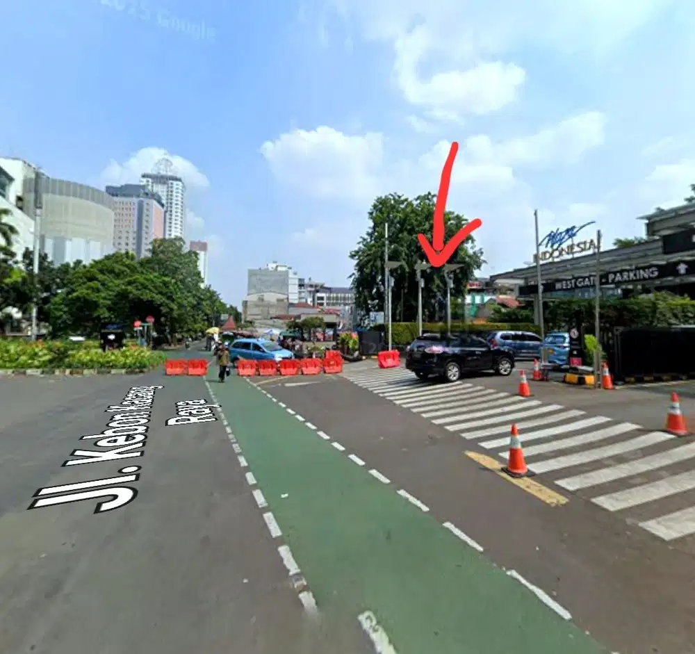 Tanah seberang Plaza Indonesia 2.030m² hadap Timur Selatan