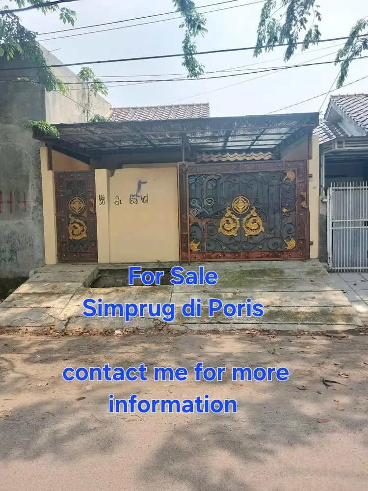 DIJUAL RUMAH 1 LANTAI SIMPRUG PORIS LUAS 90 m2 TANGERANG
