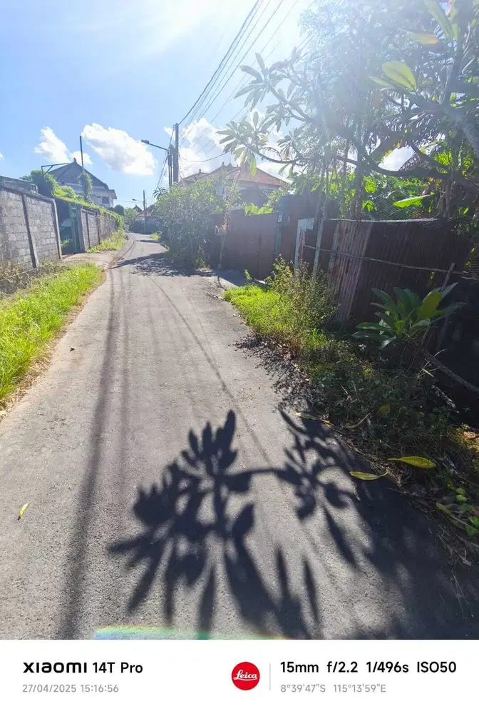 Buc tanah strategis 483m2 sudah tembok keliling dkt raya drupadi renon