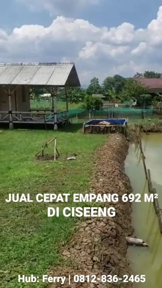 Dijual Cepat Empang dan Lahan Darat di Cibentang Ciseeng Parung Bogor