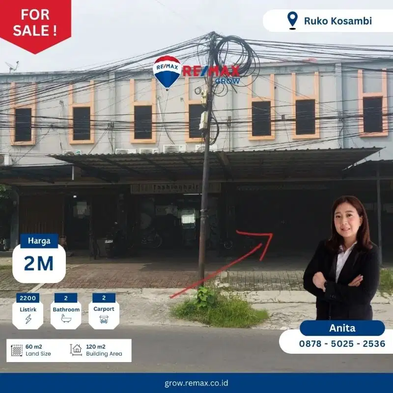 DiJual/ Sewa Ruko 2 Lantai Murah kawasan KOSAMBI, JAKARTA BARAT