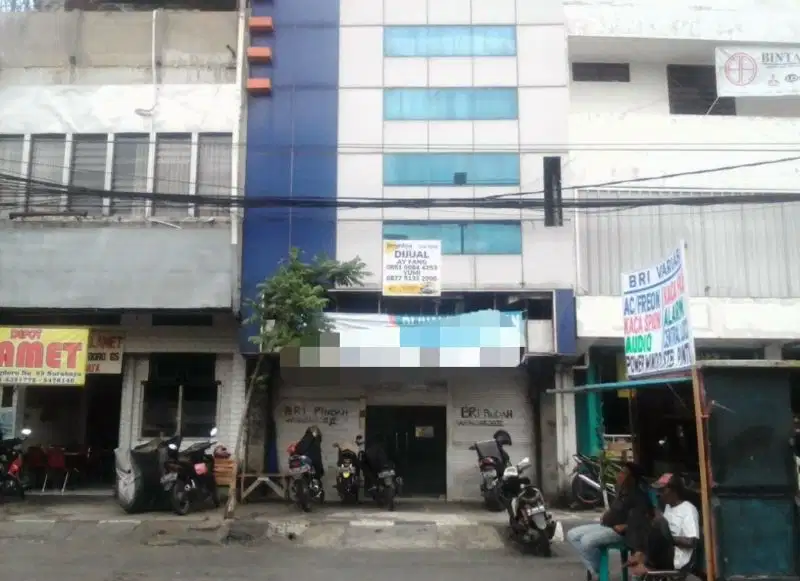 jual murah ruko 2,5 lantai raya kedungdoro ex bank bri siap pakai