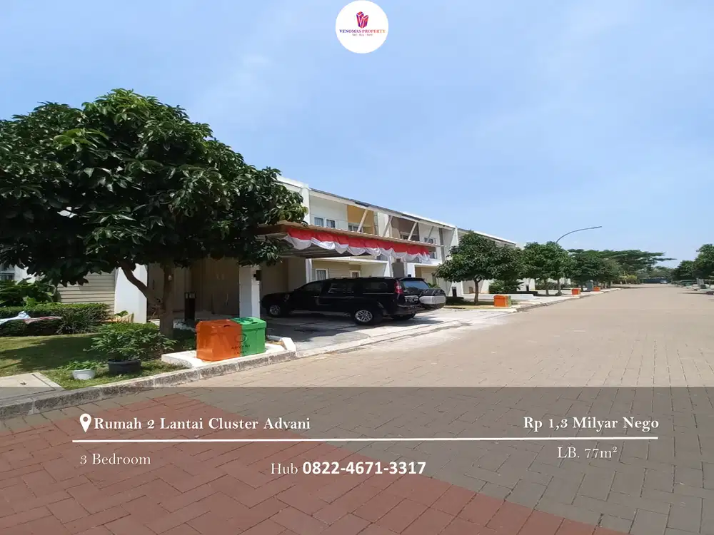 Dijual Rumah 2 Lantai Sumarecon Emerald Karawang Cluster Advani