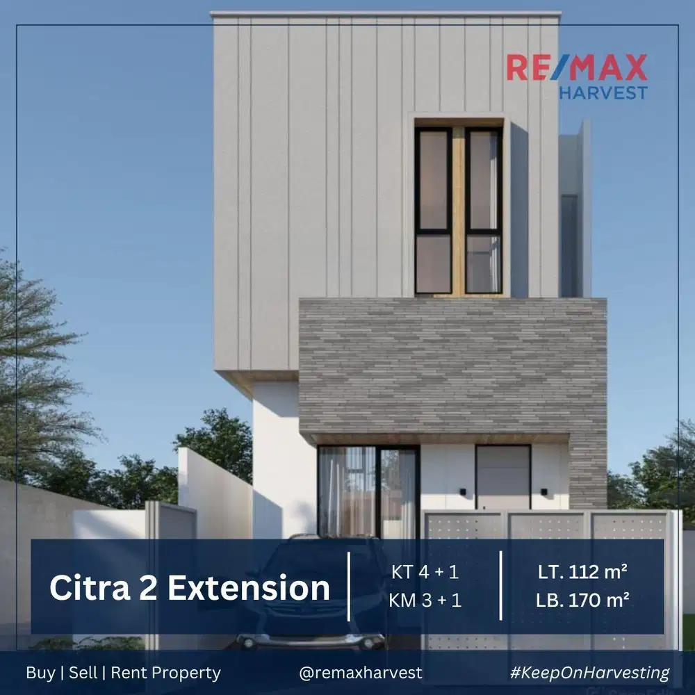 BARU !! RUMAH HOEK 4 KAMAR, LEBAR 7 METER DI CITRA 2 EXTENSION, JAKBAR