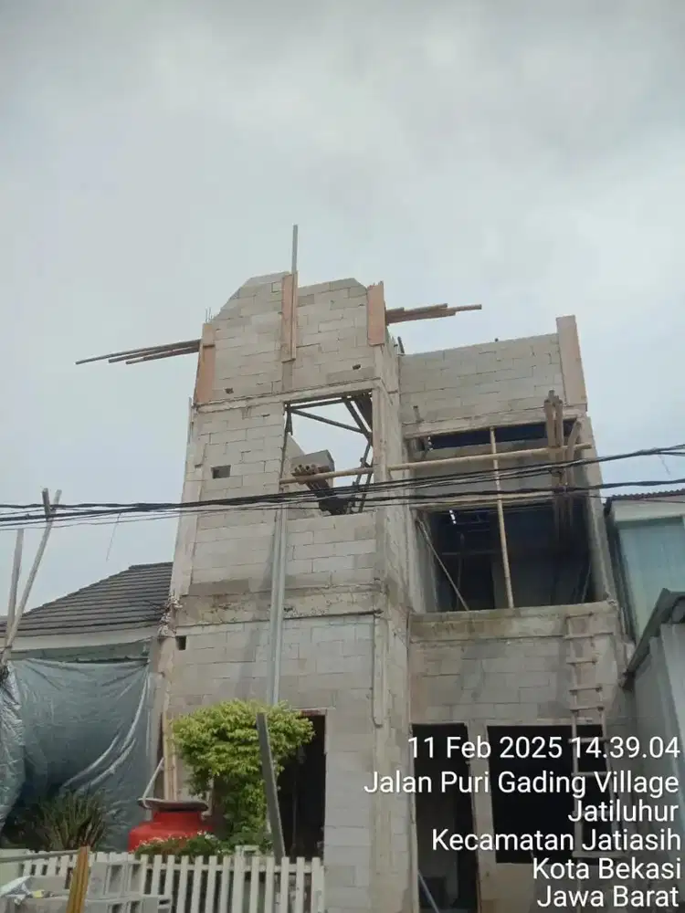 Rumah Bahan Dekat Akses Toll di Puri Gading Village Jatiasih Bekasi