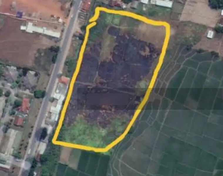 DIJUAL KAVLING SUBANG JAWA BARAT, 2 HA, DEKAT PINTU TOL SUBANG, DITEPI JALAN RAYA SUBANG