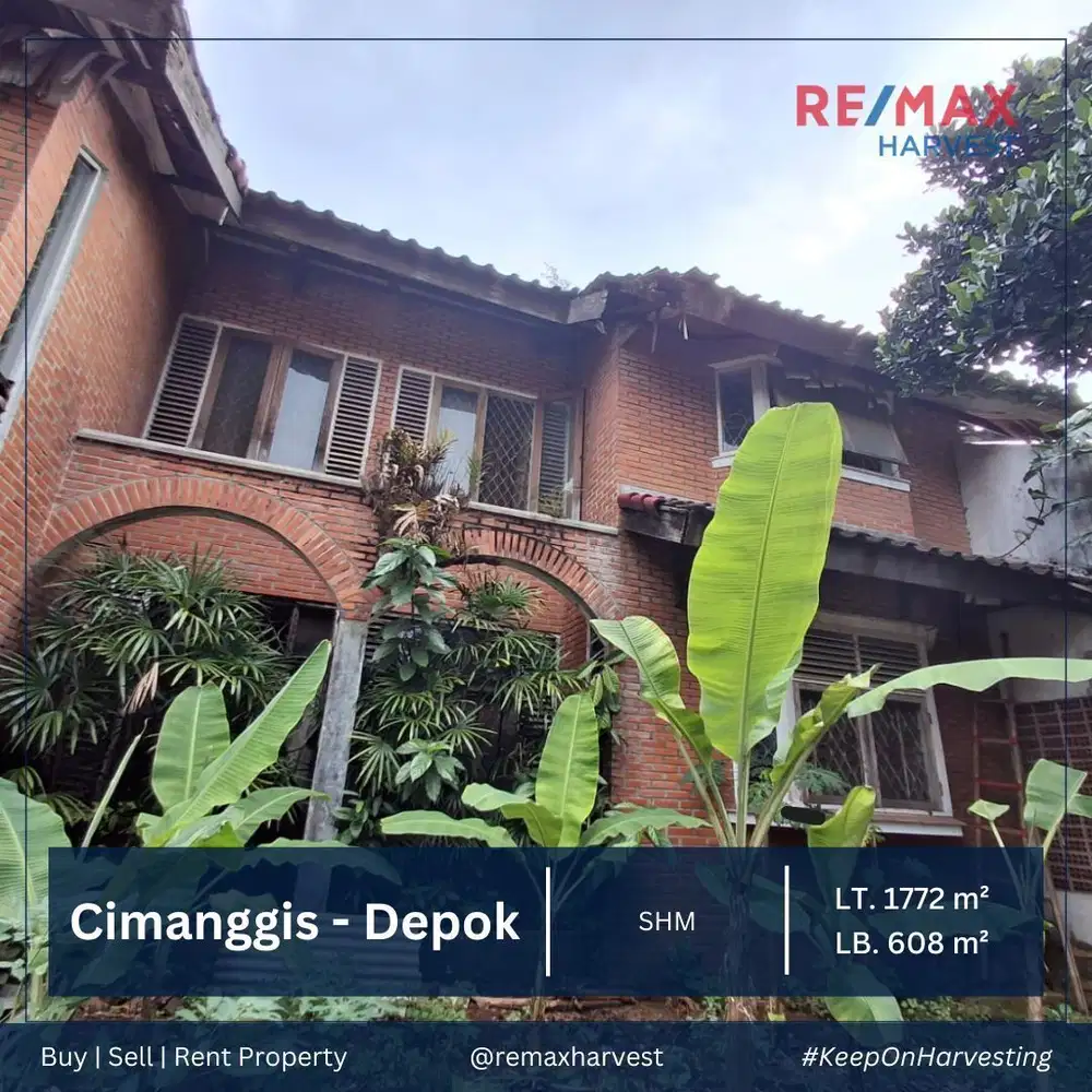 RUMAH HITUNG TANAH 1000 METER LEBIH DI HOEK, CIMANGGIS DEPOK - SHM