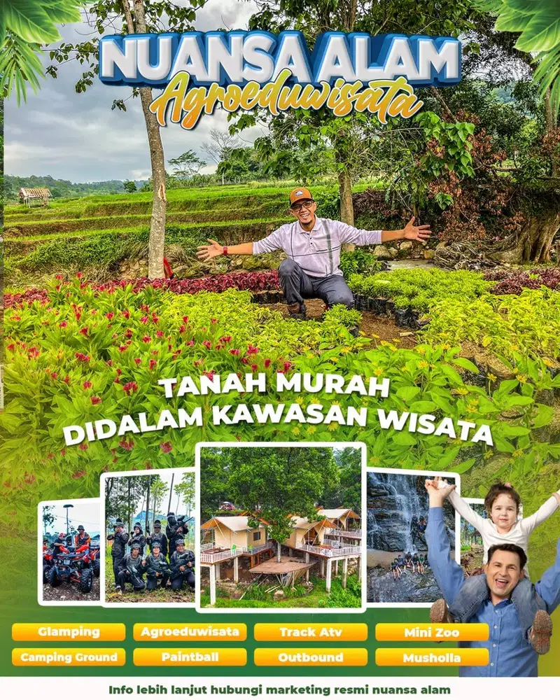 Tanah Kavling Wisata Bogor Sekitar Depok Cibubur Cileungsih Cibarusah Bekasi di Nuansa Alam Agroeduwisata