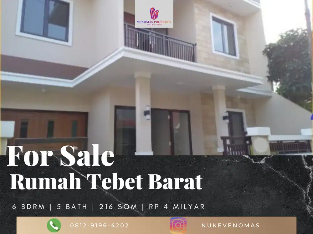 Dijual Rumah baru di Tebet Barat Strategis Dekat Tol