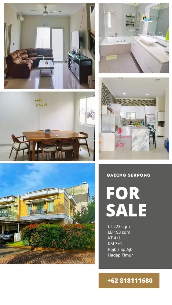 Dijual (super rugi) Cluster MAXWELL Gading Serpong