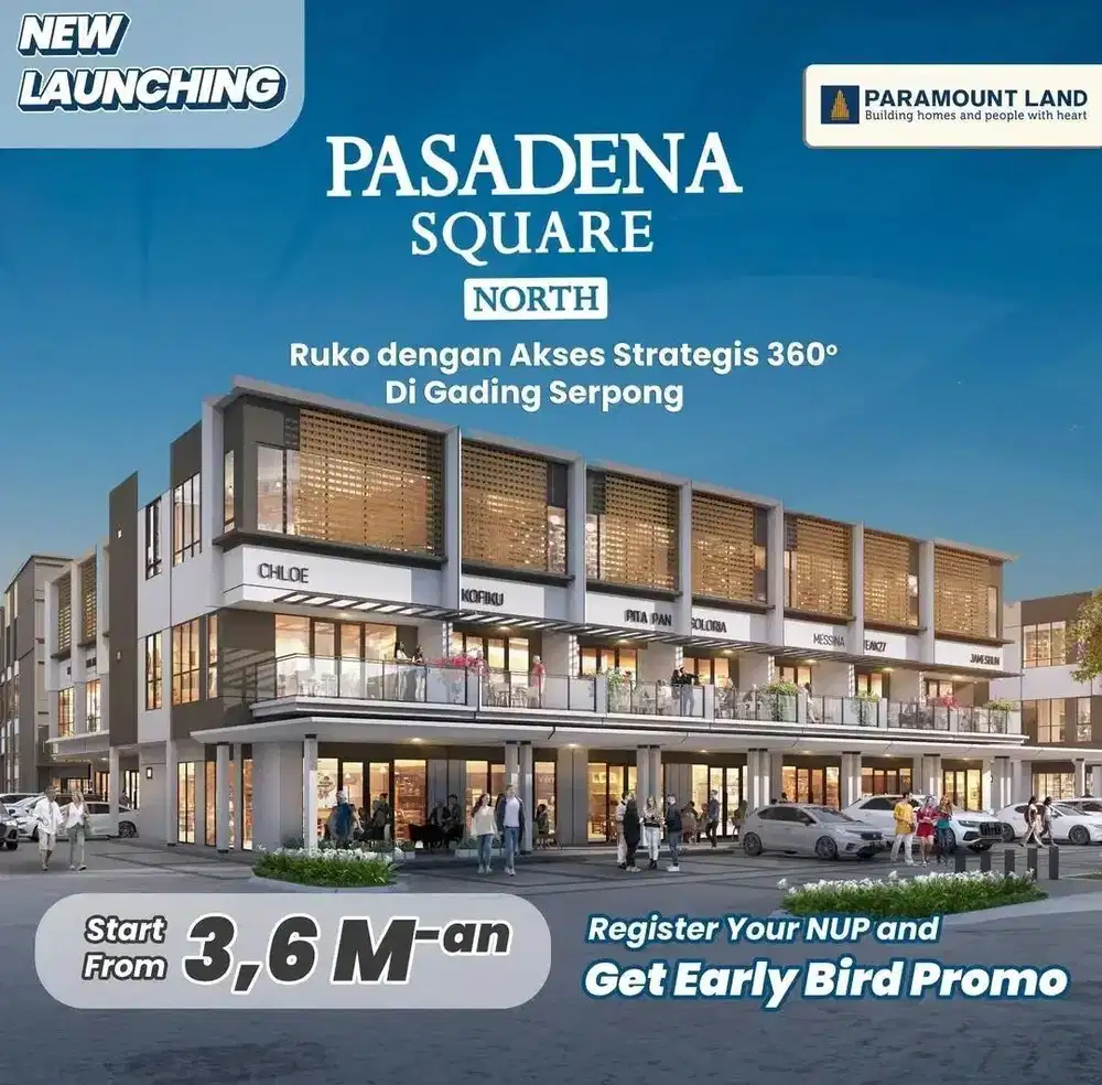 USAHA APAPUN MUDAH Terbaru! PASADENA NORTH SQUARE Hadap jalan& tanpa boom gate!