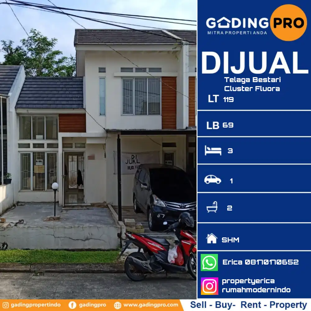 Dijual Murah Rumah Siap Huni di Telaga Bestari, Cluster Fluora