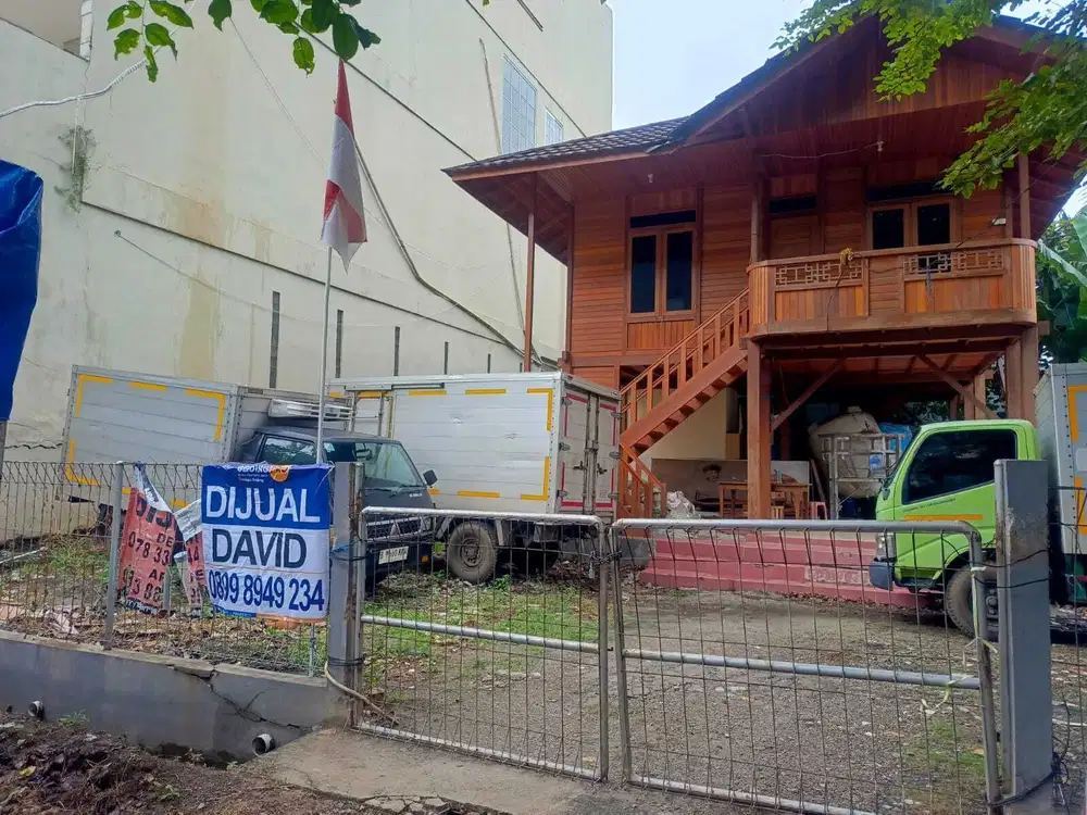 Dijual Tanah & Rumah Kayu hitung tanah saja di Jl. Pangandaran,Ancol