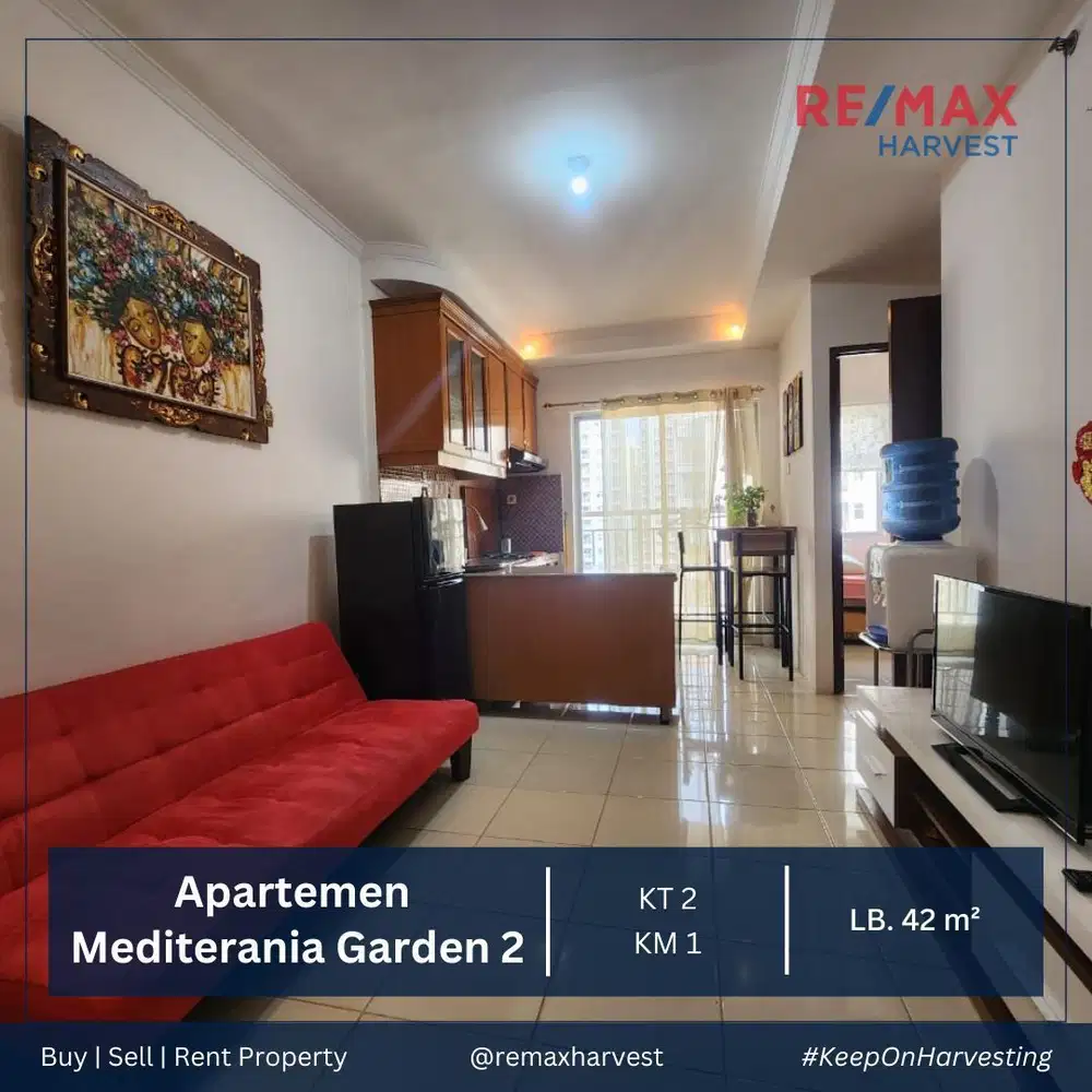 DIJUAL MURAH APARTEMEN MEDITERANIA 2 TOWER E 2BR FURNISH JAKARTA BARAT
