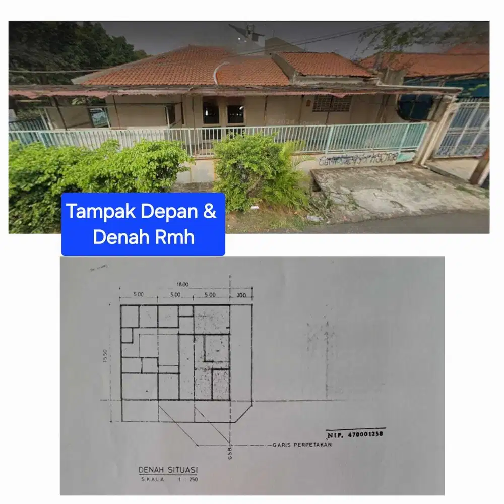 Di Jual Rumah Tua Hoek Hitung Tanah Tanjung Duren