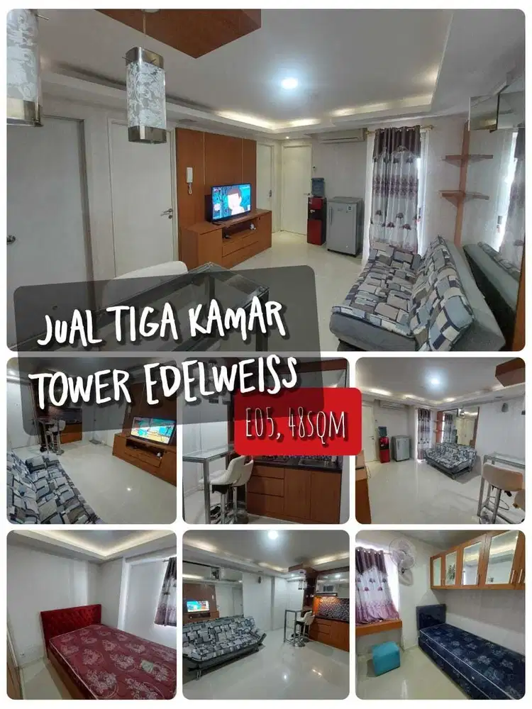 Jual 3BR furnished SHM apartment Bassura City lantai rendah